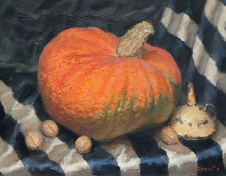 Klusā daba ar valriekstiem.