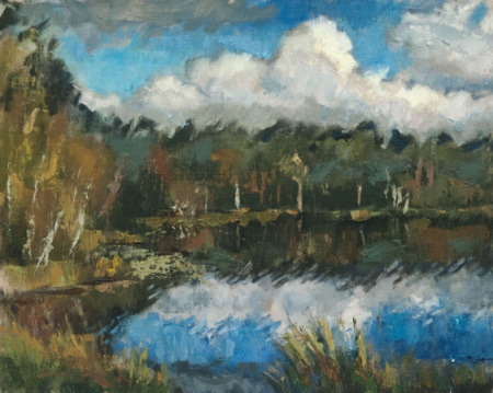 Lejas ezers rudenī.