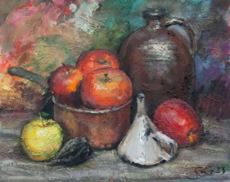 Vecā palete un piltuve.